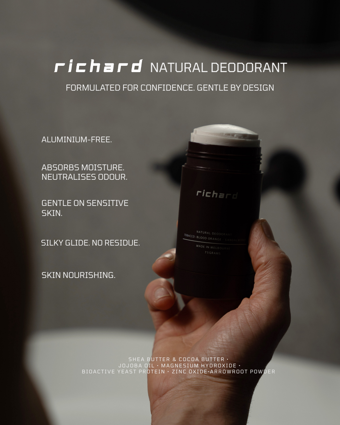 Unisex Natural Deodorant 75g - Wild Berry, Sandalwood & Tobacco